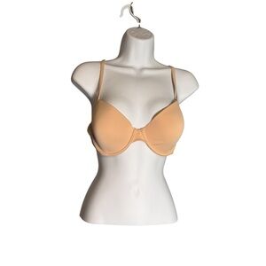Victoria’s Secret PINK T-Shirt Bra 36D Demi Lightly Lined Nude Pink Logo